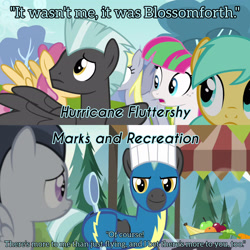 Size: 3072x3072 | Tagged: safe, edit, edited screencap, editor:itsmgh1203, imported from derpibooru, screencap, blossomforth, derpy hooves, rumble, thunderlane, pegasus, pony, hurricane fluttershy, marks and recreation, season 2, season 7, apple, banana, bowl, chef's hat, clothes, colt, female, foal, food, hat, implied tail hole, male, mare, open mouth, orange, smiling, spoon, spread wings, stallion, tail, text, uniform, wings, wonderbolts uniform