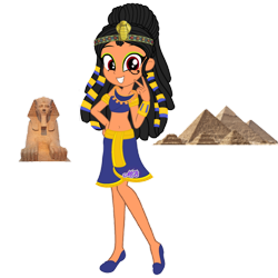 Size: 1280x1280 | Tagged: safe, artist:mapleb, imported from derpibooru, oc, oc only, anthro, human, equestria girls, commission, egypt, egyptian, humanized, simple background, solo, transparent background