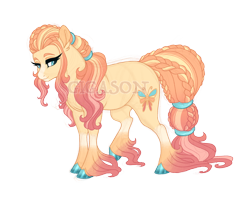Size: 2900x2300 | Tagged: safe, artist:gigason, imported from derpibooru, oc, oc only, oc:jewelry box, earth pony, pony, female, magical lesbian spawn, mare, obtrusive watermark, offspring, parent:amber laurel, parent:fluttershy, simple background, solo, transparent background, unshorn fetlocks, watermark