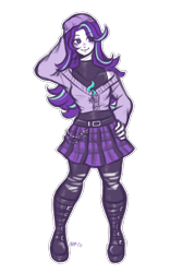 Size: 898x1439 | Tagged: safe, artist:hanapong, imported from derpibooru, starlight glimmer, human, beanie, commission, female, hat, humanized, outline, simple background, smiling, solo, transparent background, white outline