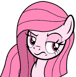 Size: 489x495 | Tagged: safe, artist:noi kincade, imported from derpibooru, oc, oc only, oc:annisa trihapsari, earth pony, pony, annoyed, bedroom eyes, earth pony oc, female, long hair, mare, not pinkamena, simple background, solo, transparent background, unamused