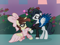 Size: 1589x1200 | Tagged: safe, artist:darbypop1, imported from derpibooru, oc, oc:darby, pegasus, pony, clothes, dress, glasses, nathan chen, ponified