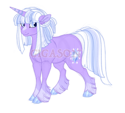 Size: 2290x2072 | Tagged: safe, artist:gigason, imported from derpibooru, oc, oc only, oc:icicle, pony, unicorn, eye clipping through hair, female, horn, mare, offspring, parent:double diamond, parent:twilight sparkle, simple background, solo, transparent background, unicorn oc, watermark