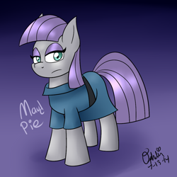 Size: 1000x1000 | Tagged: safe, artist:nyctophelia, imported from derpibooru, maud pie, earth pony, pony, clothes, female, gradient background, mare, solo