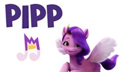 Size: 1157x681 | Tagged: safe, artist:🌟, edit, imported from derpibooru, pipp petals, pegasus, pony, adorapipp, cute, cutie mark, g5, name, royalty, simple background, solo, white background