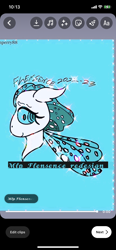 Size: 828x1792 | Tagged: safe, artist:enperry88, imported from derpibooru, oc, oc only, oc:flensence, changedling, changeling, blue background, changeling oc, cyan background, female, horn, kelpie eyes, little horn, looking at you, redesign, simple background, sparkles, wings