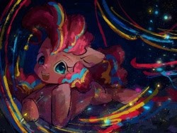 Size: 1080x810 | Tagged: safe, artist:lendftcn, imported from derpibooru, pinkie pie, earth pony, pony, female, looking at you, mare, open mouth, open smile, rainbow power, smiling, smiling at you, solo