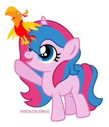 Size: 700x815 | Tagged: safe, artist:jennieoo, imported from derpibooru, oc, oc:star sparkle, phoenix, pony, unicorn, female, filly, foal, gift art, patreon, patreon reward, show accurate, simple background, solo, transparent background, vector