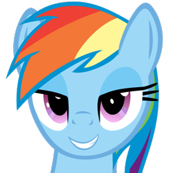 Size: 500x500 | Tagged: safe, artist:the smiling pony, imported from derpibooru, rainbow dash, pony, .svg available, bedroom eyes, lidded eyes, looking at you, simple background, smiling, smiling at you, solo, svg, transparent background, vector