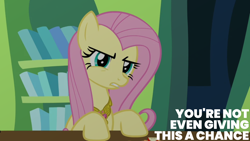 Size: 1920x1080 | Tagged: safe, edit, edited screencap, editor:quoterific, imported from derpibooru, screencap, fluttershy, keep calm and flutter on, element of kindness, solo