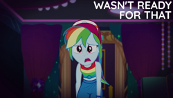 Size: 1280x720 | Tagged: safe, edit, edited screencap, editor:quoterific, imported from derpibooru, screencap, rainbow dash, human, equestria girls, equestria girls series, spring breakdown, spoiler:eqg series (season 2), clothes, shirt, sleeveless, sleeveless shirt, solo