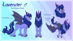 Size: 3840x2160 | Tagged: safe, artist:lupiarts, imported from derpibooru, oc, oc only, hybrid, kirin, bat wings, cloven hooves, kirin oc, male, reference sheet, solo, wings