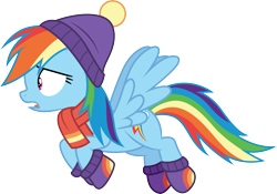 Size: 4278x3000 | Tagged: safe, artist:cloudy glow, artist:yanoda, imported from derpibooru, rainbow dash, pegasus, pony, best gift ever, .ai available, beanie, christmas, clothes, female, hat, high res, holiday, mare, open mouth, scarf, simple background, solo, transparent background, vector