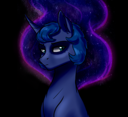 Size: 1180x1080 | Tagged: safe, artist:notaletolivefor, imported from derpibooru, princess luna, alicorn, pony, black background, simple background, solo