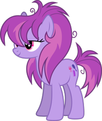 Size: 3429x4089 | Tagged: safe, artist:starryshineviolet, imported from derpibooru, glitter spritz, earth pony, pony, honest apple, background pony, female, g4, high res, mare, messy mane, simple background, smiling, solo, transparent background, vector