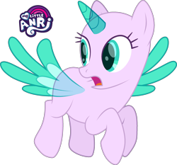 Size: 2444x2276 | Tagged: safe, artist:emperor-anri, imported from derpibooru, oc, oc only, alicorn, pony, alicorn oc, bald, base, flying, horn, looking at something, signature, simple background, transparent background, wings