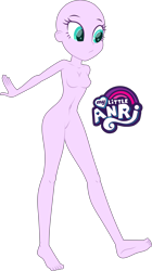 Size: 2258x4027 | Tagged: safe, artist:emperor-anri, imported from derpibooru, human, equestria girls, bald, barefoot, base, breasts, eyelashes, featureless breasts, feet, signature, simple background, smiling, solo, transparent background