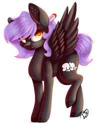 Size: 1341x1599 | Tagged: safe, artist:ohhoneybee, artist:prettyshinegp, imported from derpibooru, oc, oc only, oc:cloudy night, pegasus, pony, collaboration, ear fluff, pegasus oc, signature, simple background, transparent background, wings