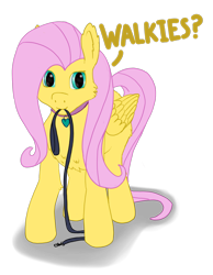 Size: 1701x2195 | Tagged: safe, artist:callichrome, imported from derpibooru, fluttershy, pegasus, pony, chest fluff, collar, female, flutterpet, folded wings, leash, looking at you, pet, pet play, shadow, simple background, solo, text, transparent background, wings