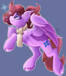 Size: 2000x2300 | Tagged: safe, artist:starcasteclipse, imported from derpibooru, oc, oc only, pegasus, pony, clothes, female, flying, mare, scarf, simple background, smiling, solo