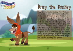 Size: 3014x2102 | Tagged: safe, artist:aleximusprime, imported from derpibooru, bray, donkey, fanfic:my little sister is a dragon, bio, brotherhood of grogar, g1, g1 to g4, g4, generation leap, solo