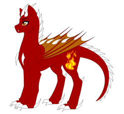 Size: 2563x2362 | Tagged: safe, artist:elberas, imported from derpibooru, oc, oc only, oc:pyromancer, dragon, original species, pony, male, simple background, slim, solo, transparent background