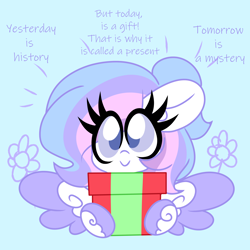 Size: 3000x3000 | Tagged: safe, artist:ladylullabystar, imported from derpibooru, oc, oc:lullaby star, pegasus, pony, female, high res, mare, present, solo