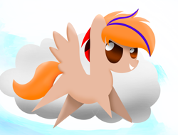 Size: 3387x2568 | Tagged: safe, artist:fededash, imported from derpibooru, oc, oc only, oc:fededash, pegasus, pony, cloud, flying, pegasus oc, pointy ponies, simple background, solo, white background