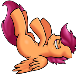 Size: 3072x3072 | Tagged: safe, artist:theflashinglight, derpibooru exclusive, imported from derpibooru, scootaloo, pegasus, pony, falling, female, filly, foal, frown, looking up, sad, scootaloo can't fly, scootasad, simple background, solo, this will end in death, transparent background