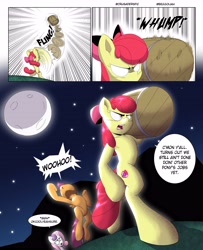 Size: 3000x3700 | Tagged: safe, artist:begoliah, imported from derpibooru, apple bloom, scootaloo, sweetie belle, earth pony, pegasus, pony, unicorn, comic:crusaders, bipedal, comic, cutie mark crusaders, female, trio