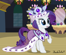 Size: 1280x1070 | Tagged: safe, alternate version, artist:thunderdasher07, derpibooru exclusive, imported from derpibooru, princess platinum, rarity, pony, unicorn, hearth's warming eve (episode), backstage, bell, clothes, costume, crown, decoration, descriptive noise, diaper, diaper fetish, diaper under clothes, dress, eyeshadow, fetish, hearth's warming eve, jewelry, makeup, mirror, non-baby in diaper, regalia, see-through, show accurate, solo, wreath, x-ray