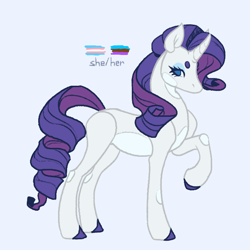 Size: 700x700 | Tagged: safe, artist:frostedsoul, derpibooru exclusive, imported from derpibooru, rarity, pony, unicorn, androsexual, androsexual pride flag, headcanon, lgbt headcanon, pride, pride flag, solo, transgender, transgender pride flag