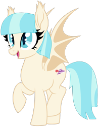 Size: 2713x3463 | Tagged: safe, artist:starshade, artist:twilyisbestpone, imported from derpibooru, coco pommel, bat pony, pony, base used, bat ears, bat eyes, bat ponified, bat wings, cocobat, cocobetes, cute, ear fluff, ear tufts, eyelashes, female, full body, happy, high res, hooves, mare, missing accessory, open mouth, open smile, race swap, raised hoof, raised leg, simple background, slit pupils, smiling, solo, spread wings, standing, standing on two hooves, starry eyes, tail, transparent background, weapons-grade cute, wingding eyes, wings