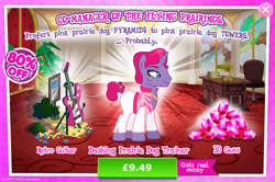 Size: 1954x1301 | Tagged: safe, imported from derpibooru, pony, unicorn, advertisement, bush, clothes, costs real money, english, gameloft, gem, guitar, horn, jewelry, male, musical instrument, my little pony: magic princess, necklace, numbers, official, sale, siegfried and roy, solo, solo focus, stallion, text, unnamed character, unnamed pony