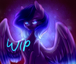 Size: 2620x2209 | Tagged: safe, artist:prettyshinegp, imported from derpibooru, oc, oc only, pegasus, pony, colored wings, female, mare, pegasus oc, smiling, solo, two toned wings, wings, wip