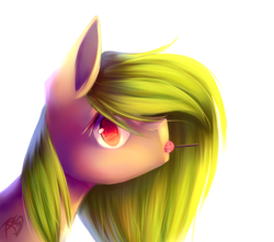 Size: 2602x2304 | Tagged: safe, artist:prettyshinegp, imported from derpibooru, oc, oc only, earth pony, pony, bust, candy, earth pony oc, female, food, lollipop, mare, simple background, solo, white background