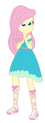 Size: 1900x5085 | Tagged: safe, artist:gmaplay, imported from derpibooru, fluttershy, human, equestria girls, equestria girls series, rollercoaster of friendship, fluttershy boho dress, simple background, solo, transparent background