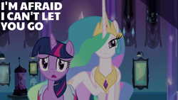 Size: 1920x1080 | Tagged: safe, edit, edited screencap, editor:quoterific, imported from derpibooru, screencap, princess celestia, twilight sparkle, alicorn, human, pony, equestria girls, equestria girls (movie), bag, duo, saddle bag, twilight sparkle (alicorn)