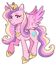 Size: 1139x1315 | Tagged: safe, artist:mikako, artist:paamyu, imported from derpibooru, princess cadance, alicorn, pony, crown, female, g4, jewelry, looking at you, mare, regalia, simple background, smiling, smiling at you, solo, transparent background