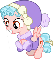 Size: 775x861 | Tagged: safe, artist:pascalmulokozi2, edit, edited screencap, imported from derpibooru, screencap, cozy glow, pegasus, pony, frenemies (episode), background removed, clothes, excited, female, filly, flying, foal, not a vector, simple background, solo, transparent background, winter outfit
