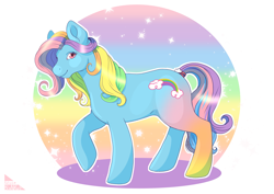 Size: 5787x4092 | Tagged: safe, artist:katarablankart, imported from derpibooru, rainbow dash (g3), earth pony, pony, g3, simple background, solo, white background