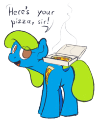 Size: 498x617 | Tagged: safe, artist:skookz, imported from derpibooru, oc, oc only, oc:pizza butt, pegasus, pony, butt, female, food, looking at you, mare, meat, pepperoni, pepperoni pizza, pizza, plot, simple background, solo, steam, text, white background