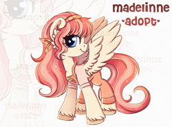 Size: 4003x2961 | Tagged: safe, artist:madelinne, imported from derpibooru, oc, oc only, pegasus, adoptable, adoptable open, adoption, clothes, farmer, food, solo, strawberry, zoom layer