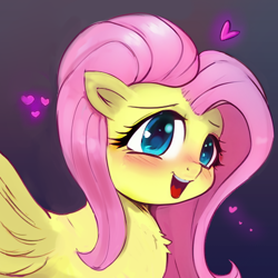 Size: 512x512 | Tagged: safe, imported from derpibooru, fluttershy, pegasus, pony, ai assisted, ai content, ai generated, bust, cute, female, mare, shyabetes, solo