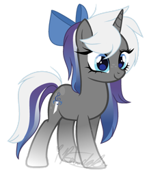Size: 1280x1471 | Tagged: safe, artist:ipandacakes, imported from derpibooru, oc, oc only, pony, unicorn, bow, female, hair bow, mare, offspring, parent:octavia melody, parent:shining armor, simple background, solo, transparent background
