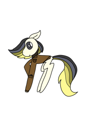 Size: 3000x4000 | Tagged: safe, artist:enperry88, imported from derpibooru, oc, oc only, oc:forgial lust, earth pony, derpibooru community collaboration, 2023 community collab, clothes, dark color, earth pony oc, jacket, multicolored hair, multicolored mane, raised hoof, simple background, solo, transparent background