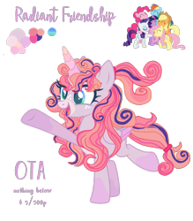 Size: 1363x1554 | Tagged: safe, artist:vernorexia, imported from derpibooru, applejack, fluttershy, pinkie pie, rainbow dash, rarity, twilight sparkle, oc, alicorn, pony, adoptable, base used, blaze (coat marking), clothes, coat markings, colored wings, curly hair, curly mane, facial markings, freckles, fusion, g4, gradient eyes, long mane, mane six, mane six fusion, multicolored mane, multicolored wings, ponytail, simple background, socks, transparent background, wings
