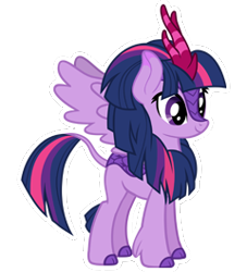 Size: 240x264 | Tagged: safe, imported from derpibooru, twilight sparkle, alicorn, kirin, cloven hooves, female, gameloft, kirin twilight, kirin-ified, leonine tail, mare, my little pony: magic princess, simple background, solo, species swap, tail, transparent background, twilight sparkle (alicorn)