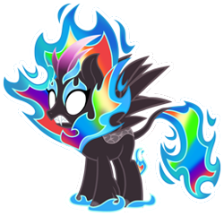 Size: 258x249 | Tagged: safe, imported from derpibooru, rainbow dash, kirin, nirik, gameloft, kirin rainbow dash, kirin-ified, my little pony: magic princess, nirik-ified, simple background, solo, species swap, transparent background