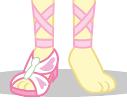 Size: 269x234 | Tagged: safe, edit, edited screencap, imported from derpibooru, screencap, fluttershy, human, equestria girls, barefoot, cropped, feet, foot focus, leaking, legs, pictures of legs, sandals, simple background, solo, white background